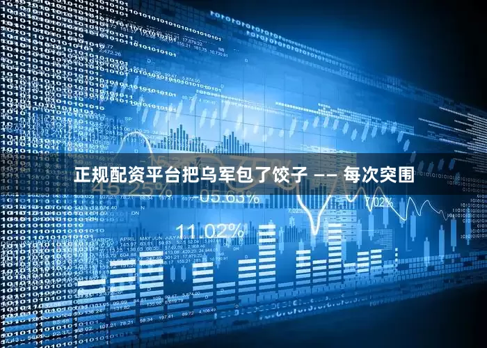 正规配资平台把乌军包了饺子 —— 每次突围